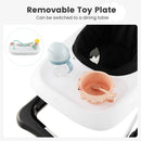 Foldable Baby Walker with Adjustable Height and Toy Tray — Black — image 8