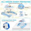 6-in-1 Baby Activity Walker with Removable Music Tray — Blue — image 5