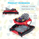 6-in-1 Baby Activity Walker with Removable Music Tray — Red — image 4