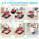 6-in-1 Baby Activity Walker with Removable Music Tray — Red — image 5