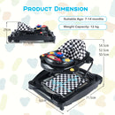 6-in-1 Baby Activity Walker with Removable Music Tray — Black — image 4