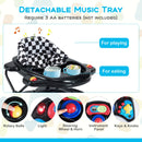 6-in-1 Baby Activity Walker with Removable Music Tray — Black — image 6