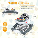 6-in-1 Baby Activity Walker with Removable Music Tray — Grey — image 4