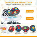 6-in-1 Baby Activity Walker with Removable Music Tray — Grey — image 10