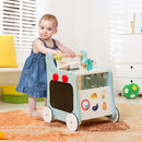 6-in-1 Wooden Activity Walker and Play Kitchen — Blue — image 1