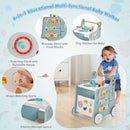 6-in-1 Wooden Activity Walker and Play Kitchen — Blue — image 7