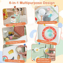 6-in-1 Wooden Activity Walker and Play Kitchen — Green — image 3