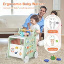 6-in-1 Wooden Activity Walker and Play Kitchen — Green — image 6