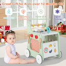 6-in-1 Wooden Activity Walker and Play Kitchen — Green — image 8