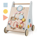 7-in-1 Wooden Activity Push Walker — White + Natural — image 2