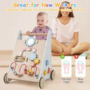 7-in-1 Wooden Activity Push Walker — White + Natural — image 9
