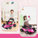 4-in-1 Racing Car Baby Walker with Music and Lights — Light Pink — image 2