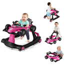 4-in-1 Racing Car Baby Walker with Music and Lights — Light Pink — image 3