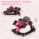 4-in-1 Racing Car Baby Walker with Music and Lights — Light Pink — image 4