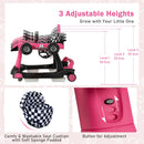 4-in-1 Racing Car Baby Walker with Music and Lights — Light Pink — image 5