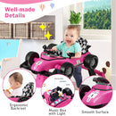 4-in-1 Racing Car Baby Walker with Music and Lights — Light Pink — image 8