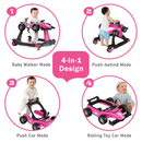 4-in-1 Racing Car Baby Walker with Music and Lights — Light Pink — image 10