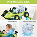 4-in-1 Racing Car Baby Walker with Music and Lights — Blue & Green — image 6
