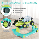 4-in-1 Racing Car Baby Walker with Music and Lights — Blue & Green — image 8