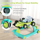 4-in-1 Racing Car Baby Walker with Music and Lights — Blue & Green — image 9