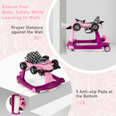 4-in-1 Racing Car Baby Walker with Music and Lights — Purple — image 6