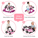 4-in-1 Racing Car Baby Walker with Music and Lights — Purple — image 7