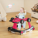 4-in-1 Racing Car Baby Walker with Music and Lights — Pink — image 5