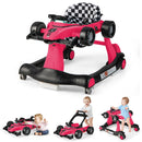 4-in-1 Racing Car Baby Walker with Music and Lights — Pink — image 6