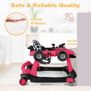 4-in-1 Racing Car Baby Walker with Music and Lights — Pink — image 7