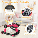 4-in-1 Racing Car Baby Walker with Music and Lights — Pink — image 11