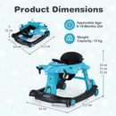 6-in-1 Aeroplane Baby Activity Walker with Music and Lights — Blue — image 3