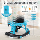 6-in-1 Aeroplane Baby Activity Walker with Music and Lights — Blue — image 5