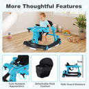 6-in-1 Aeroplane Baby Activity Walker with Music and Lights — Blue — image 10