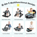 6-in-1 Aeroplane Baby Activity Walker with Music and Lights — Grey — image 4
