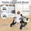 6-in-1 Aeroplane Baby Activity Walker with Music and Lights — Grey — image 9