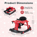 6-in-1 Aeroplane Baby Activity Walker with Music and Lights — Red — image 3