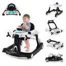 6-in-1 Aeroplane Baby Activity Walker with Music and Lights — White — image 2