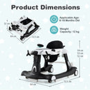 6-in-1 Aeroplane Baby Activity Walker with Music and Lights — White — image 3