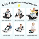 6-in-1 Aeroplane Baby Activity Walker with Music and Lights — White — image 4
