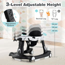 6-in-1 Aeroplane Baby Activity Walker with Music and Lights — White — image 5