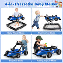 4-in-1 Foldable Baby Activity Walker with Music Box — Blue — image 5