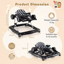 4-in-1 Foldable Baby Activity Walker with Music Box — Black — image 4