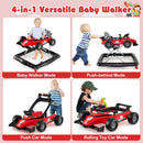 4-in-1 Foldable Baby Activity Walker with Music Box — Red — image 5