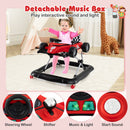 4-in-1 Foldable Baby Activity Walker with Music Box — Red — image 6