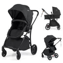 2-in-1 Foldable Baby Stroller - Black
