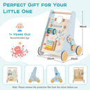 Wooden Activity Push Walker with Music, Puzzles and Storage — Blue — image 5