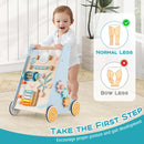 Wooden Activity Push Walker with Music, Puzzles and Storage — Blue — image 7