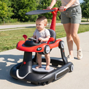 6-in-1 Baby Activity Walker with Canopy — Red — image 1