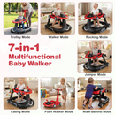 6-in-1 Baby Activity Walker with Canopy — Red — image 7