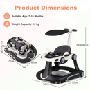 6-in-1 Baby Activity Walker with Canopy — White — image 5